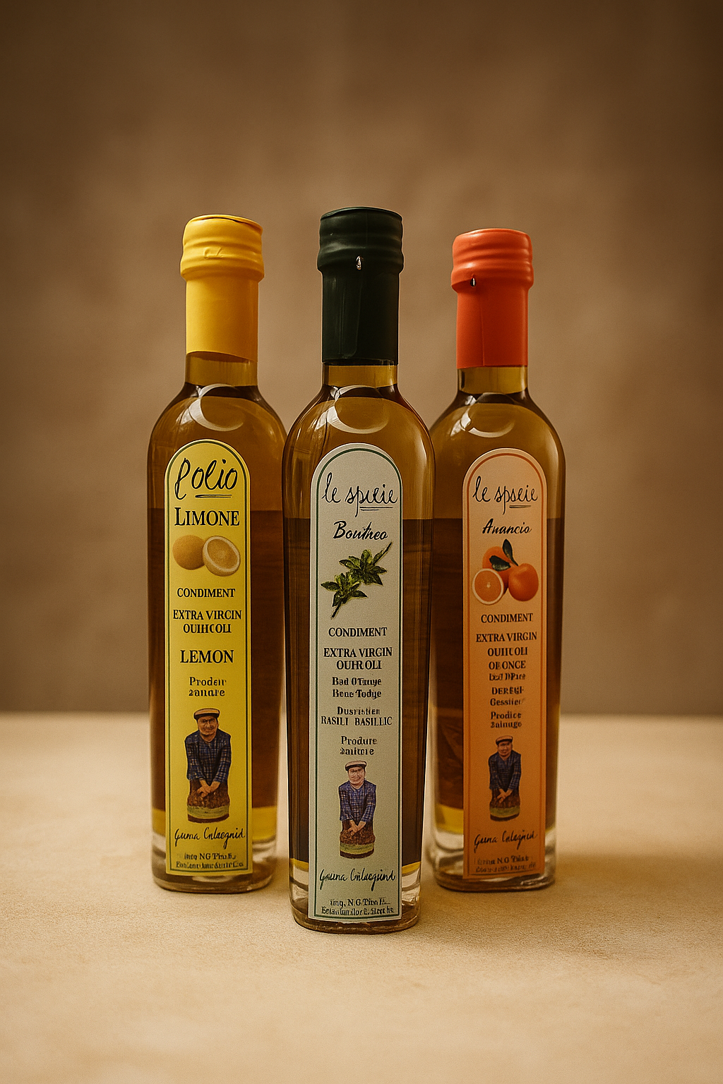 Exklusive Gourmet-Trio – Zitrone, Basilikum & Orange