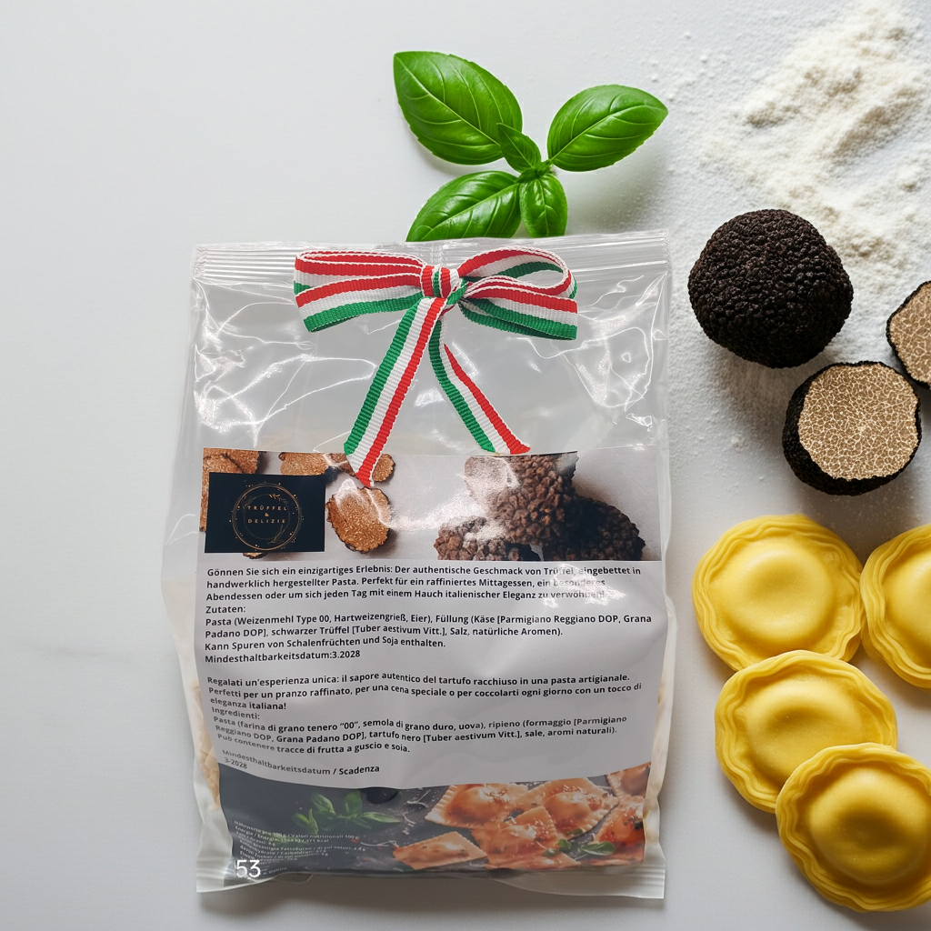 Ravioli mit Sommertrüffel – Frische italienische Gourmet-Pasta, 500 g